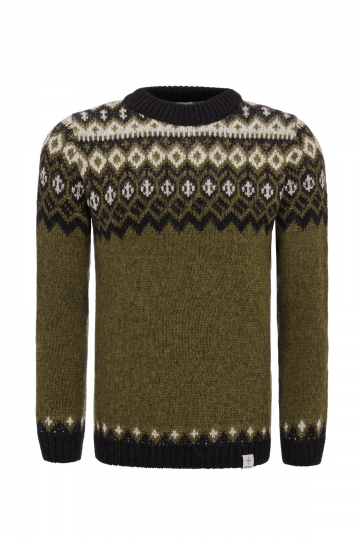 Icelandic Wool Jumper - Green