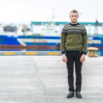 Icelandic Wool Jumper - Green