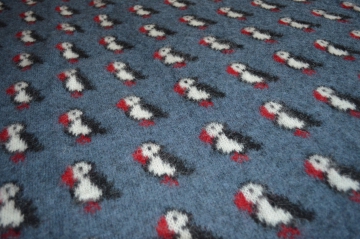 Icelandic Wool Blanket - Puffin - Blue