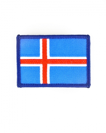 Gewebter Aufnäher - Kleine Islandflagge - Aufbügler