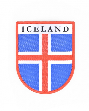 Iceland Abzeichen - Aufbügler - Gewebter Aufnäher