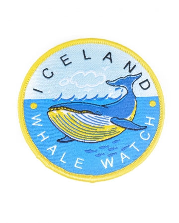 Walbeobachtung Island - Aufbügler - Gewebter Aufnäher