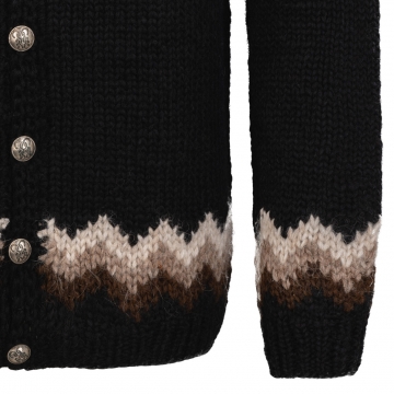 Isländische Strickjacke - Handgestrickt - A = 67 cm, B = 54 cm, C = 48 cm