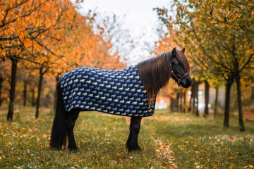 Sweat rug Icelandic horses - wool - Tölter blue