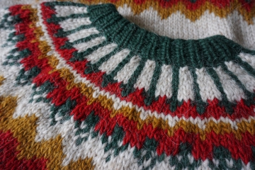 Langer - handgestrickter Islandpullover HSI-229 - A = 72 cm, B = 49 cm, C = 51 cm