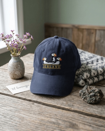 Basecap - Papageientaucher Iceland - dunkelblau