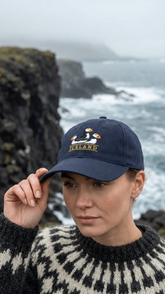 Basecap - Papageientaucher Iceland - dunkelblau