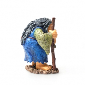 Troll-Frau mit Stock - Resin Figur