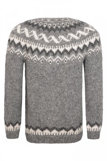 Handgestrickter Cardigan - Hellgrau - Größe M