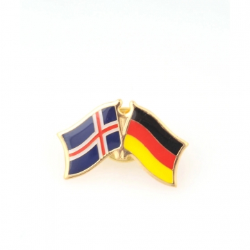 Anstecker - Pin - Island & Deutschland Flagge