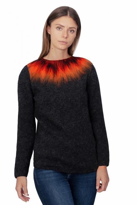 black wool pullover