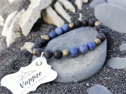 Lava Armband - Perlenarmband mit Lapislazuli