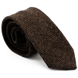 Krawatte - Isländischer Tweed - braun-schwarz