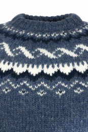 Islandpullover HSI-208 - Handgestrickt - blau