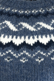 Islandpullover HSI-208 - Handgestrickt - blau