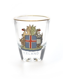 Schnapsglas - Island-Wappen