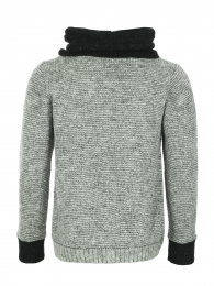 Isländischer Damen / Herren Pullover - grau schwarz