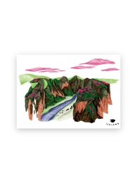 Island Magnet - Schlucht Fjaðrárgljúfur Illustration