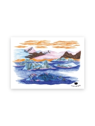 Island Magnet - Jökulsárlón Gletscherlagune Illustration