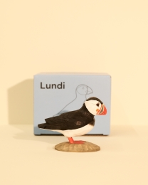 Isländische Vögel - Papageientaucher Holzfigur