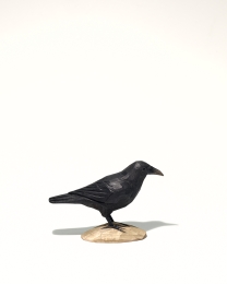 Isländische Vögel - Rabe Holzfigur