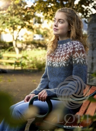 Strickanleitung Islandpullover - Sexblaðarós - Lopi 38-07