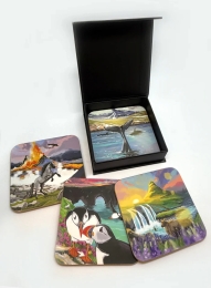 Untersetzer Set - 6 Stück - Island Motive