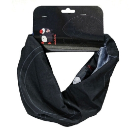 Multifunktionstuch mit Papageientaucher Design - schwarz