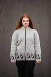 KIDKA 188 - Cardigan islandais - macareux - beige