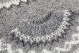 Islandpullover HSI-220 - Handgestrickt in Island - hellgrau