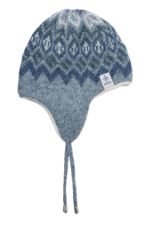 KIDKA 018 Icelandic Woolen Hat With Earflaps - blue