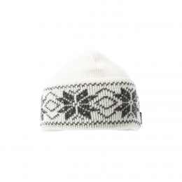 VARMA 035 - Bonnet en laine - blanc - gris