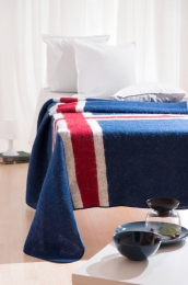 Couvre-lit en laine 035 - drapeau Islande