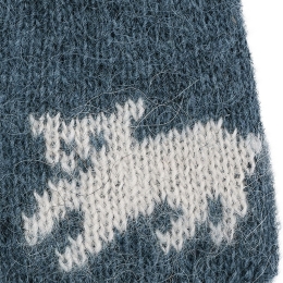 Isländische Strickmütze - Eisbärjunge - Blau