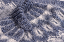 Handgestrickter Islandpullover HSI-238 - Blau