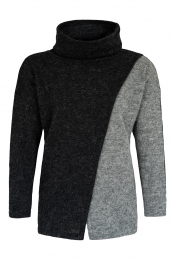 USUM - Damen XS Pullover - Grau / Schwarz