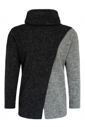 USUM - Damen XS Pullover - Grau / Schwarz