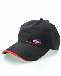 Island Basecap - Islandflagge - schwarz