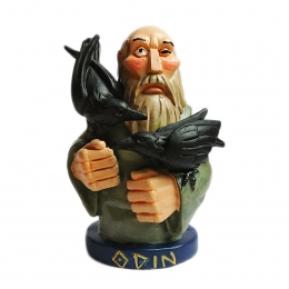 Odin mit Hugin und Munin - Resin Figur Serie - Nordische Götter