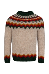 Kinder Islandpullover - Kinderalter 2 Jahre - beige - bunt