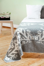 Nordic Woolblanket - Love - light grey