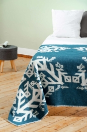 Nordic Woolblanket - Love - teal